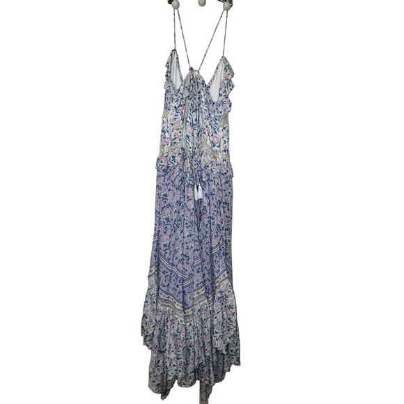 New Free People Canyon Moon Maxi Top $248 X-SMALL Boho Floral Lace Ruffled - Picture 6 of 6